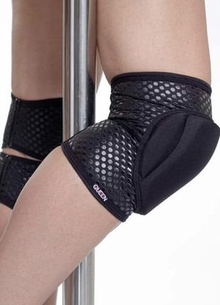 Липкі наколінники  sleek black queen pole wear xs  pole dance | пол денс