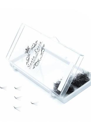 8d-l-007-8mm по 1000 шт. пучковые ресницы для наращивания santalucia