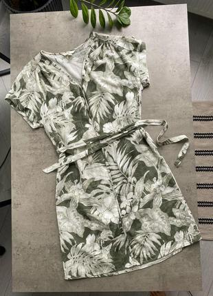 Лляне плаття сарафан h&m лімітоване