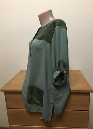 Блуза с шелковой вставкой  armani exchange3 фото