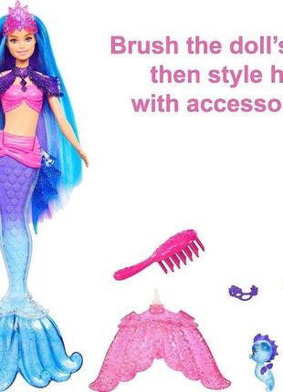 Лялька барбі малібу з морським коником і аксесуарами barbie malibu doll with seahorse pet5 фото