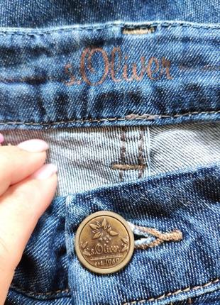 S.oliver немецкого бренда прямые с высокой посадкой, укороченные джинсы бойфренд женские4 фото