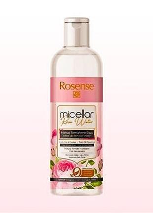 Мицеллярная розовая вода rosense вода для макияжа и очищения кожи