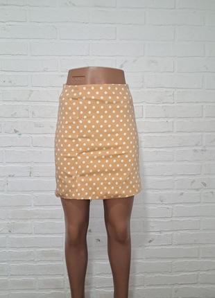 Гарна жіноча міні спідниця спідничка юбка стрейч в горошок1 фото