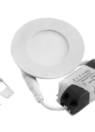 Світильник світлодіодний врізний downlight 3w круглий 6400k