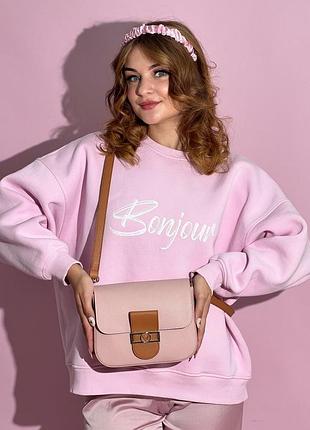 Сумка у стилі valentino bag pink/brown