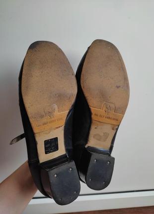 Черные кожаные ботиночки мери джейн, размер 37-38, стелька 24.55 фото