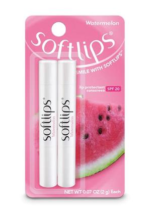 Сонцезахисні бальзами для губ softlips watermelon (spf20)
