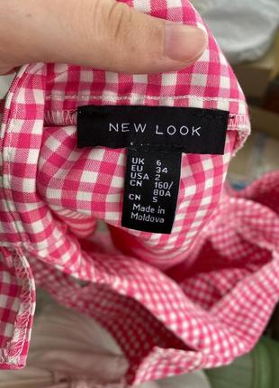 Розовая блуза барби винтажная блузка в клетку кофточка качественная трендовая стильная на бретельках свободного кроя3 фото