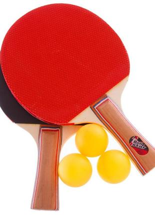 Набор для настольного тенниса 2 ракетки 3 мяча mt-90001 фото