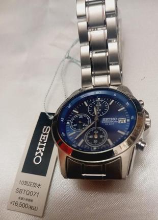 Часы seiko мужские хронограф 10 bar 100м3 фото