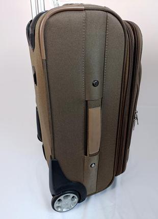 Середня валіза з поліестеру, сумка-валіза світло-коричнева, валіза на коліщатках тканинна для подорожей6 фото