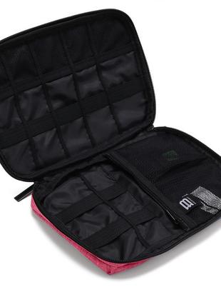 Органайзер, кейс, футляр для електроніки (проводів, кабелів) bagsmart рожевий (bm0200082a024) ll5 фото