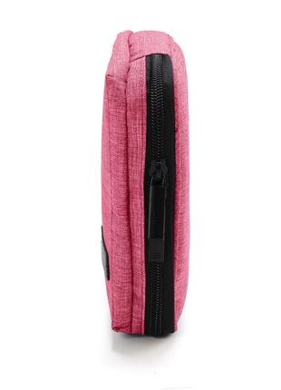 Органайзер, кейс, футляр для електроніки (проводів, кабелів) bagsmart рожевий (bm0200082a024) ll3 фото