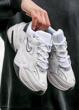 Женские кроссовки nike m2k tekno white silver