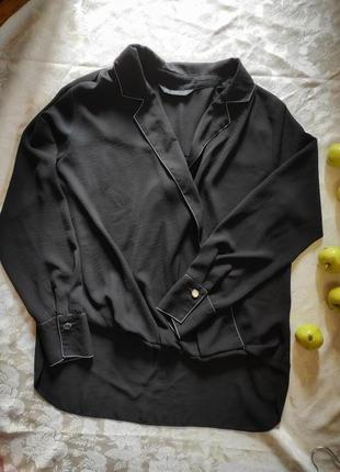 Чорна блуза на запах від f&f
