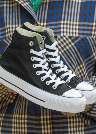 Мужские кеди converse chuck taylor all star lift hi black 40