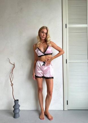 Эротическое белье, женская пижама топ бюстгальтер шорты s/xxl5 фото