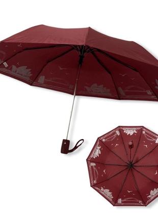Женский зонт toprain полуавтомат с узором изнутри на 10 спиц #03066/71 фото