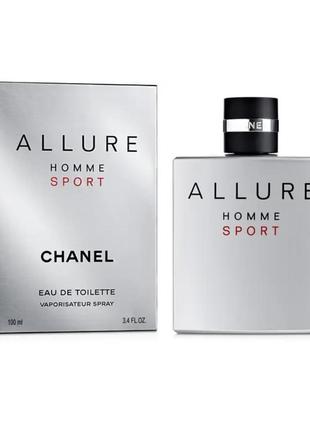 Chanel allure homme sport туалетна вода 100 ml мужські шанель аллюр хоум спорт духі алюр гом мужської парфюм2 фото