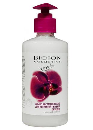 Мило для інтимної гігієни bioton cosmetics nature орхідея 300 мл (4823097600030)1 фото