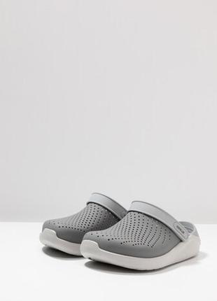 Крокс лайтрайд клог сірі crocs literide clog light grey2 фото