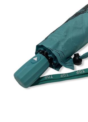 Женский зонт toprain полуавтомат с узором изнутри на 10 спиц #03066/24 фото