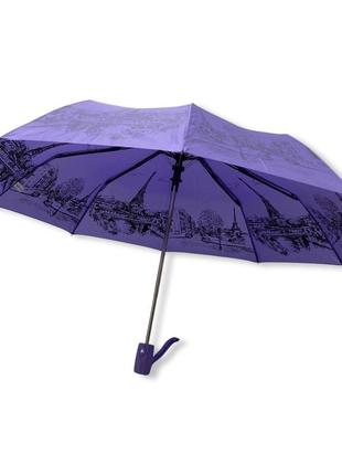 Женский зонт toprain полуавтомат с узором изнутри на 10 спиц #03066/32 фото