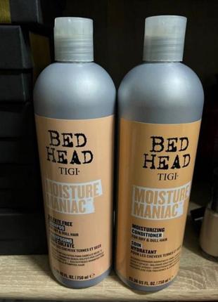 Зволожуючий шампунь або кондиціонер для волосся tigi bed head moisture maniac moisturizing