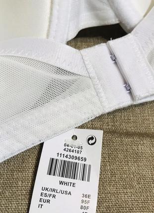 Білий ліф на тонкому поролоні primark , розмір 36 e 💕3 фото