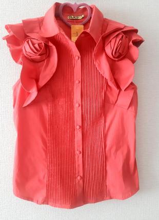 Блузка olko новая красная стильная 38 размер
