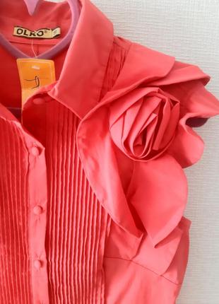 Блузка olko новая красная стильная 38 размер2 фото