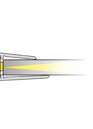 Кліпса світлодіодна пластикова для підсвітки скляних полиць 12v/dc 0.72w тепло біле світло, чорний провід6 фото