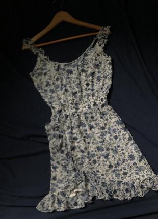 Сукня міні в квітковий принт1 фото