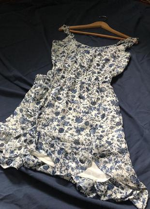 Сукня міні в квітковий принт4 фото