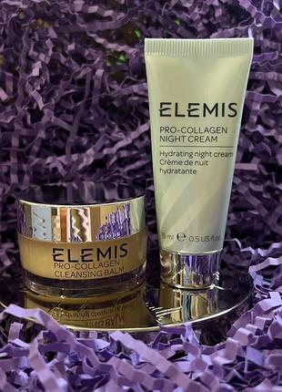 Набор elemis pro-collagen бальзам для умывания+ ночной крем