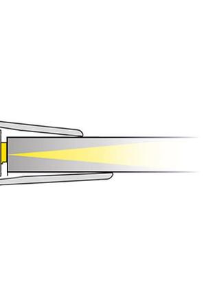 Кліпса світлодіодна алюмінієва для підсвітки скляних полиць 12v 0.72w тепле світло, білий провід ledua6 фото