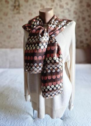 Двусторонний шелковый шерстяной шарф francesco smalto1 фото