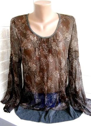 Красивая. стильная женская блуза из натурального шелка. kookai2 фото