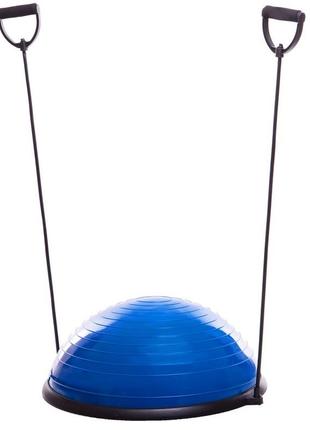 Полусфера для фитнеса с эспандерами bosu zelart fi-1469 цвета в ассортименте9 фото