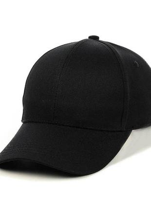 Базова чорна кепка з бавовни, чоловіча кепка бейсболка