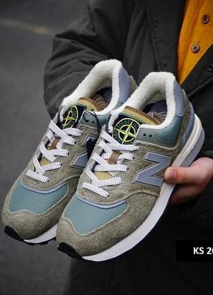 Кроссовки stone island new balance