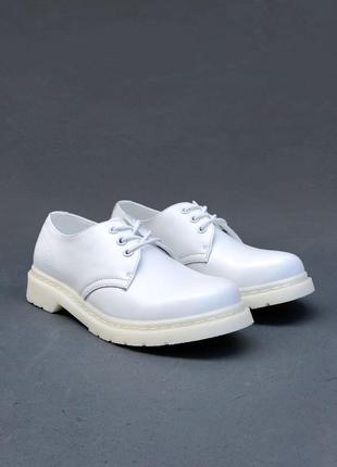 Туфли dr martens 1461 mono white8 фото