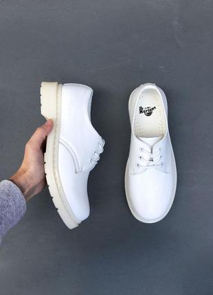 Туфли dr martens 1461 mono white4 фото