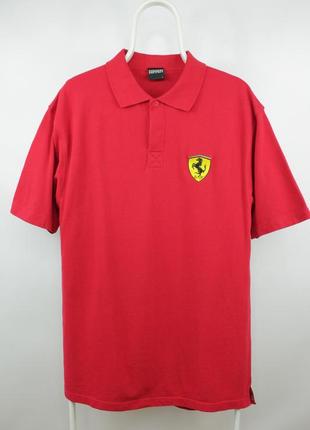 Якісна футболка поло ferrari vintage red polo t-shirt