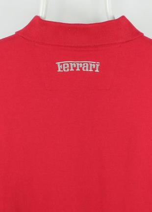 Качественная футболка поло ferrari vintage red polo t-shirt6 фото