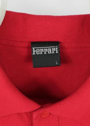 Качественная футболка поло ferrari vintage red polo t-shirt2 фото