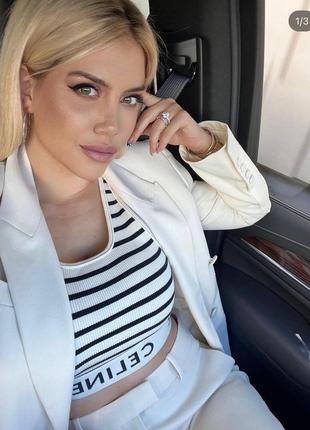 Полосатые топы в рубчик «celine» 👍