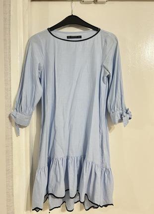 Голубое легкое платье хлопковое туречестве dilvin2 фото