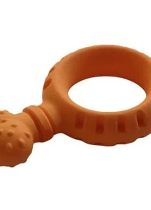 Іграшка animall grizzzly для собак, сережка, помаранчева, 17.4 × 6.5 см